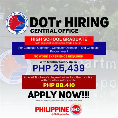 dotr-central office online application|CSC Job Portal .